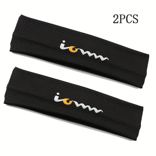 2pcs Men's W Logo Sports Headbands - Adjustable Sweat Wicking Knit Fabric