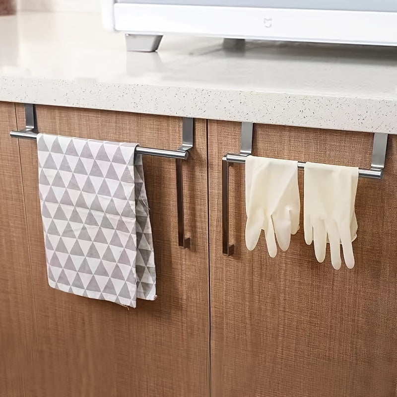 Stainless Steel Over the Door Towel Rack Storage for Bathroom