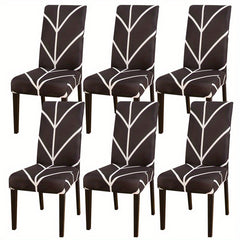 Geometric Printed Dining Chair Covers Stretch Fabric Home Decor