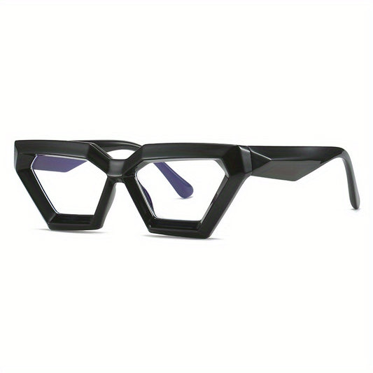 Geometric Cat Eye Clear Lens Glasses Frame Women Men