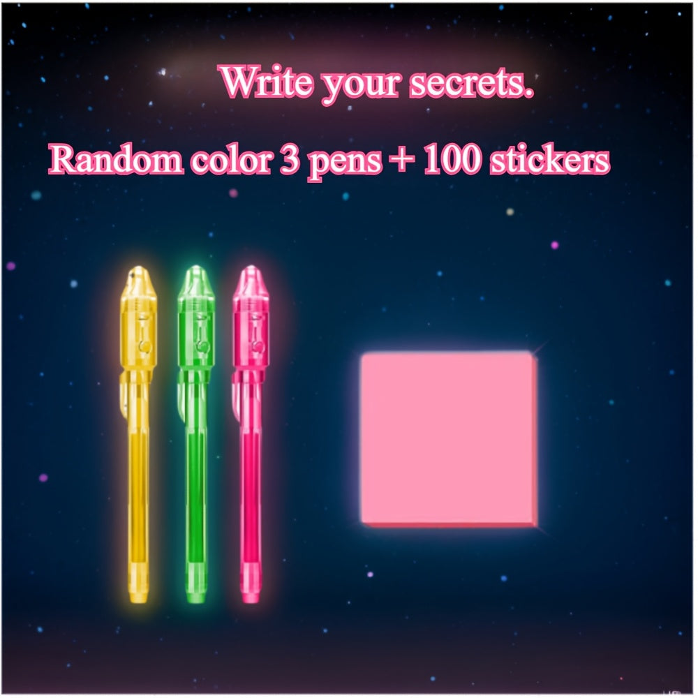 Invisible Pen Detective Game Set with Sticky Notes