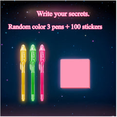 Invisible Pen Detective Game Set with Sticky Notes