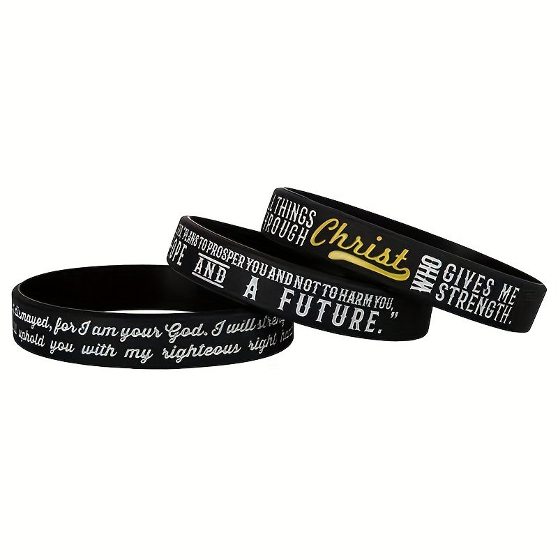 Christian Bible Verse Silicone Bracelet Wristband