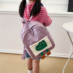 Cartoon Crocodile Kindergarten Bag Boys And Girls Schoolbag