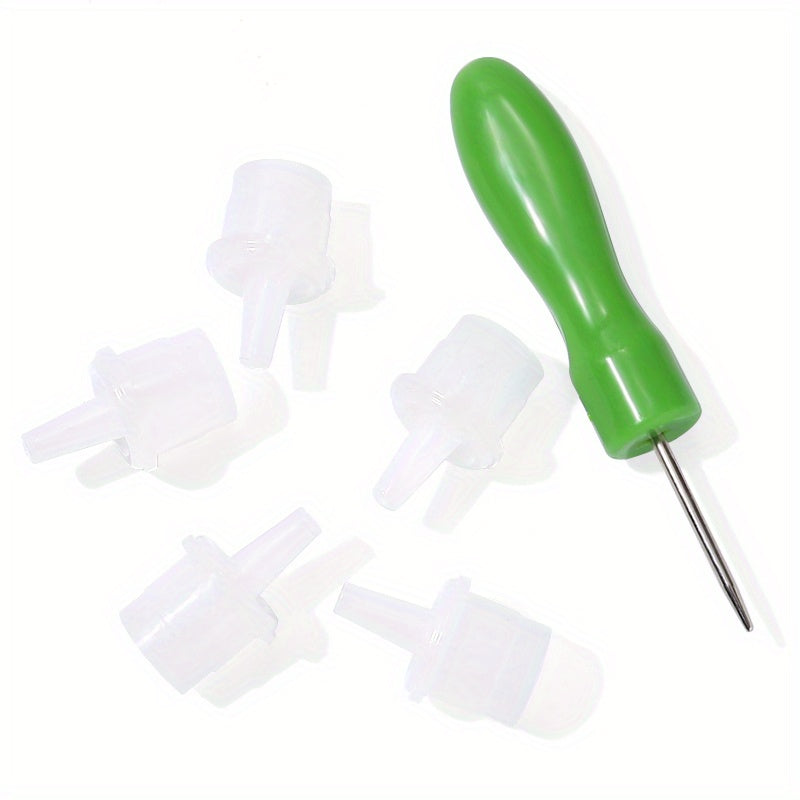 6pcs Blocking Needle Opener & Glue Nozzle Caps Set