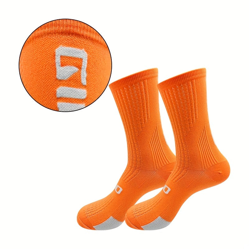 Breathable Mid Calf Sports Socks for Cycling Running - 1 Pair