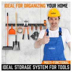 80pcs Garage Storage Organizer Set with Adjustable Wall Mounted Tool Rack