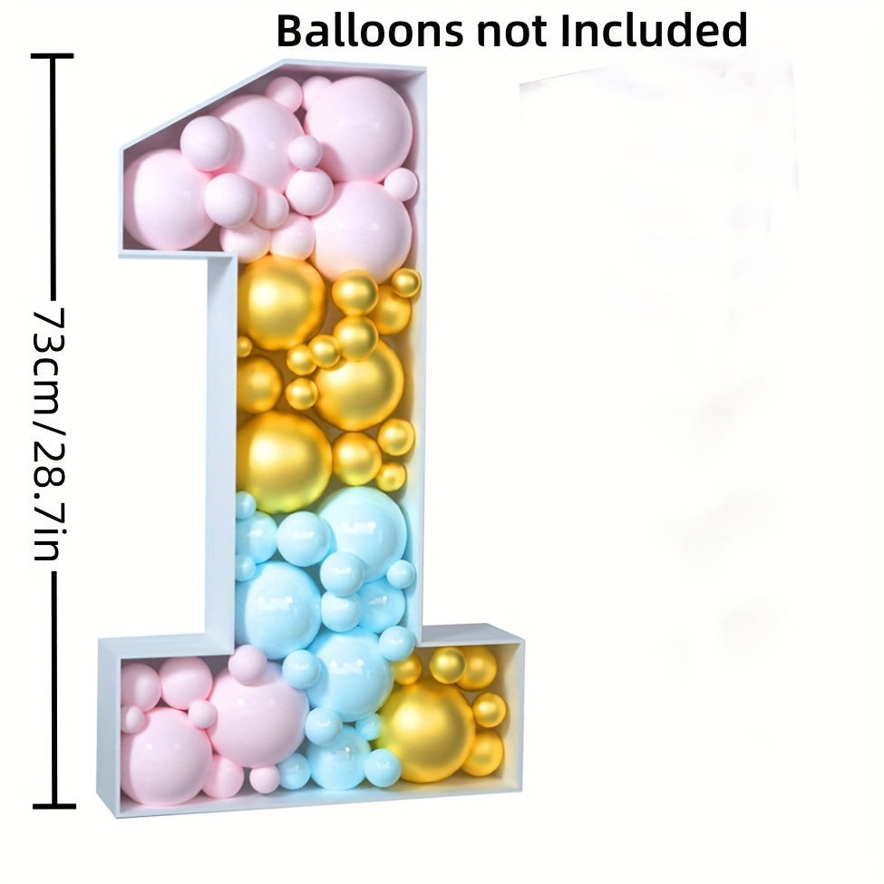 Number Mosaic Balloon Frame 0-9 Birthday Wedding Anniversary Decor