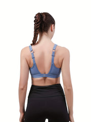 Front Zip Sports Bra for Women Workout Yoga Running Bra