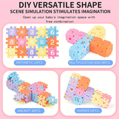 Kids Building Blocks Educational Splicing Toy Numbers Squares