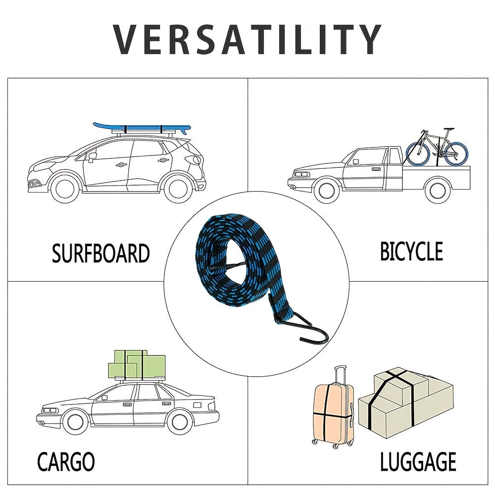 5Pcs Bungee Cords Heavy Duty Luggage Straps