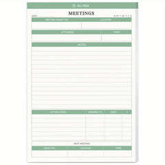 Meeting Notes Planner for Work - Action Items Organizer - 5.5x8.5inch