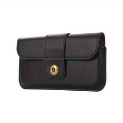 Men's Minimalist PU Leather Waist Bag Phone Key Bag
