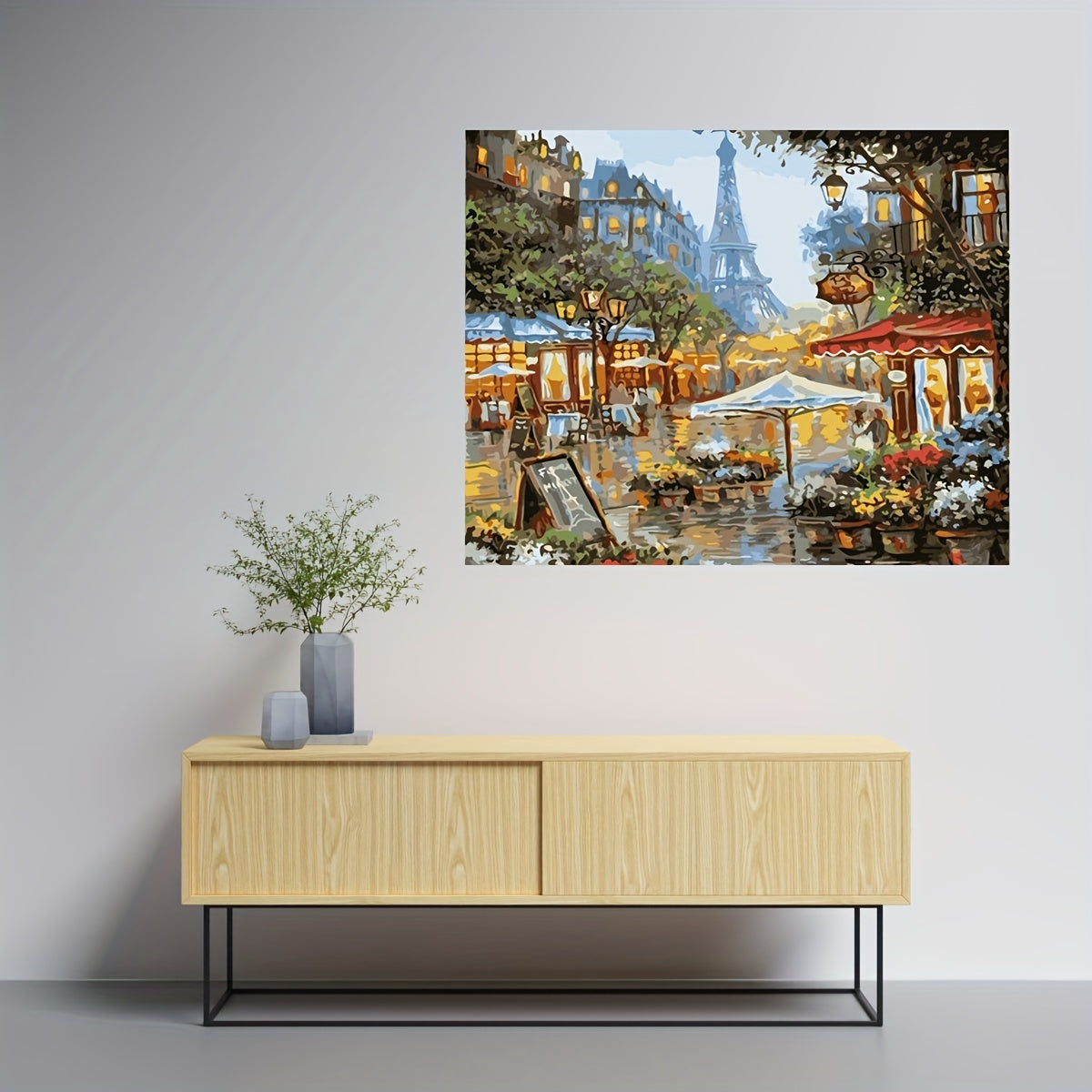 Paris Streetscape Canvas Painting Wall Art Picture for Home Decor