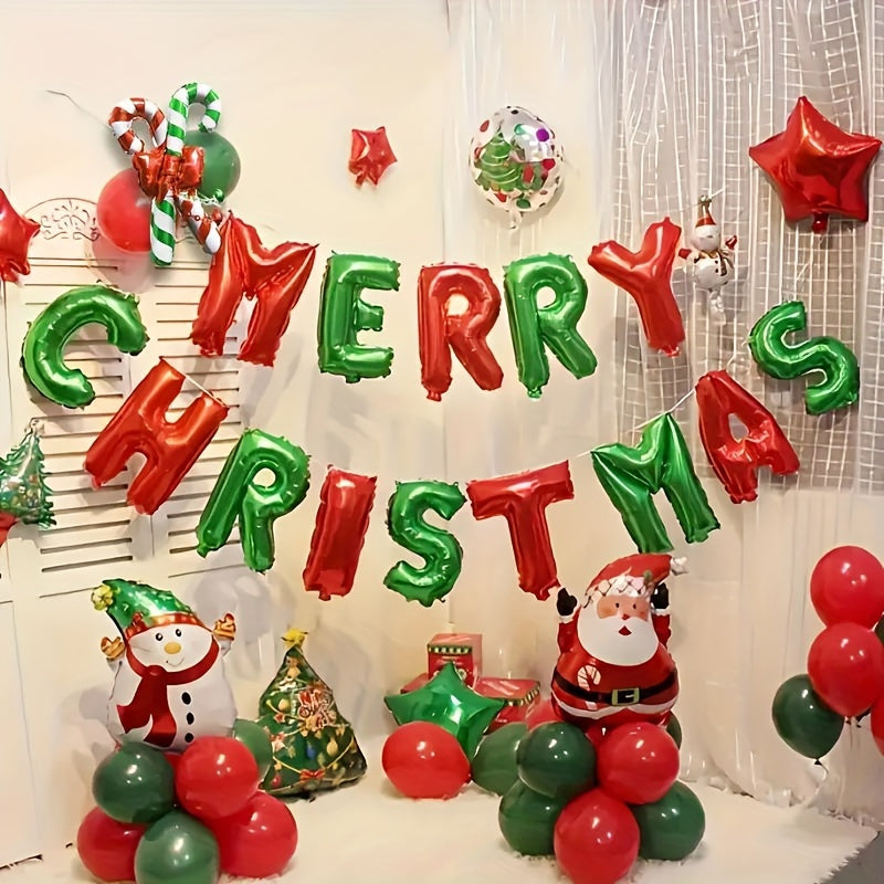 3pcs Christmas Bow Cane Balloons Decoration for Christmas Theme Party