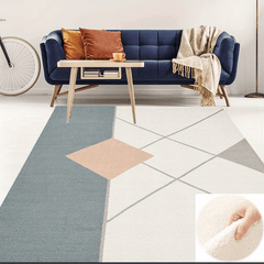 Fluffy Faux Wool Area Rugs Modern Large Carpet Non-slip Machine Washable