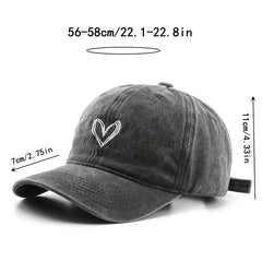 Unisex Vintage Curved Brim Baseball Cap With Letter Embroidery