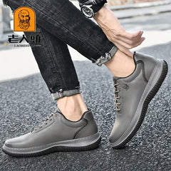 LAORENTOU Men's Low Top Lace Up Sneakers Retro Casual Walking Shoes