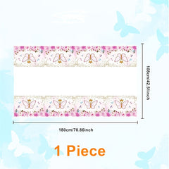 Butterfly Theme Party Set: Plates, Napkins, Tablecloth, Forks & Decorations