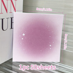 50 Sheets Gradient Square Note Pad Office Supplies