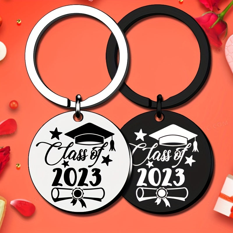 Graduation Keychain Stainless Steel Inspirational Gift