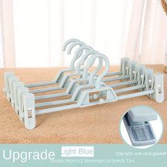 10pcs High Plastic Trouser Rack Non-slip Pants Hanger Clothes Hanger