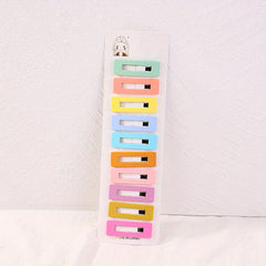 10pcs Square Hair Clip Summer Side Clips for Baby Girls