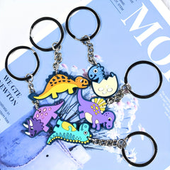 12pcs Dinosaur Keychain Set PVC Prehistoric Monster Charms for Bags & Backpacks