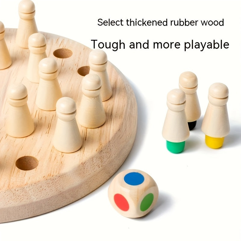 Wooden Memory Chess Fun Educational Toy for Multiple Players