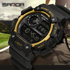 SANDA Men's Digital Sports Watch with Luminous Display