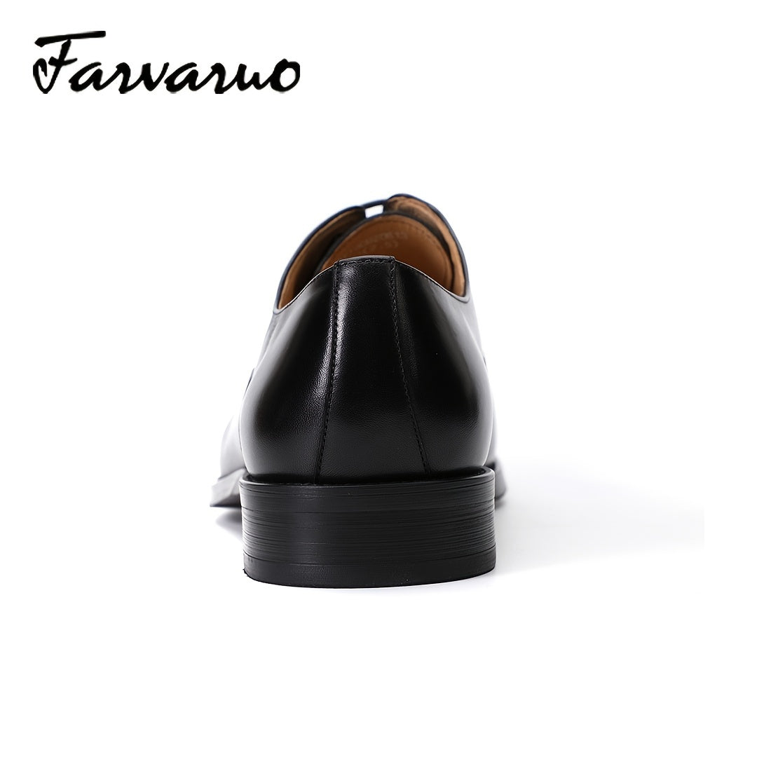FARWARWO Men's Cap Toe Leather Oxford Shoes Pointed Toe Formal Dress Shoes