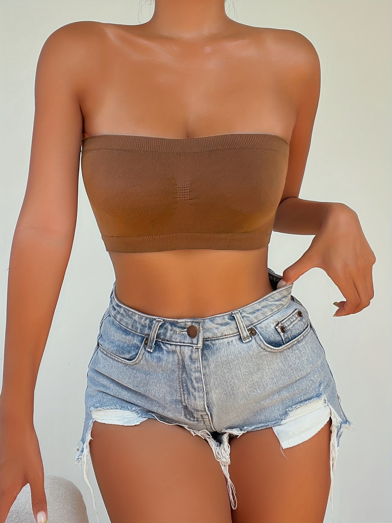 Seamless Strapless Bandeau Bra Soft Stretch
