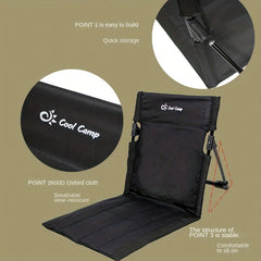 Outdoor Camping Backrest Cushion Folding Leisure Chair For Beach