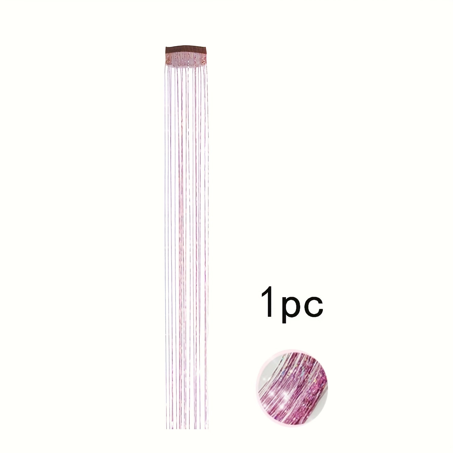 3pcs Glitter Hair Tinsel Extensions 20 Inch Kit