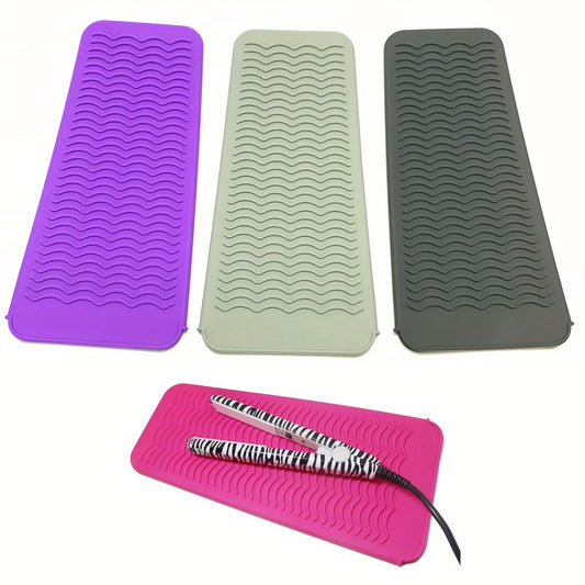 Heat Resistant Silicone Travel Mat for Curling Irons, Hair Straightener