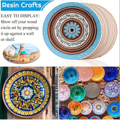 10pcs Round Wooden Discs for Painting