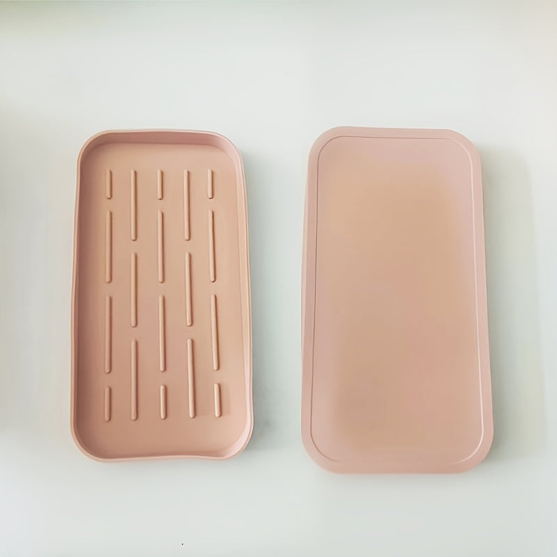 Silicone Draining Tray Kitchen Bathroom Storage Shelf