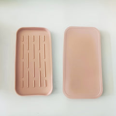 Silicone Draining Tray Kitchen Bathroom Storage Shelf