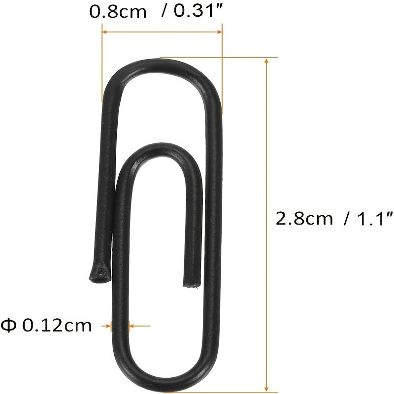 600pcs Small 1 inch Paper Clips with Box - Vinyl Coated Anti Tear