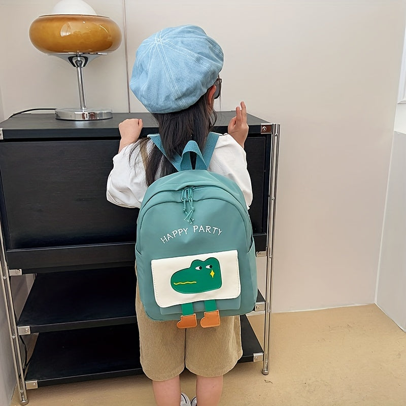 Cartoon Crocodile Kindergarten Bag Boys And Girls Schoolbag