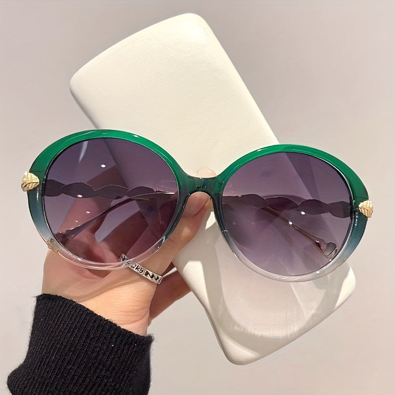 Women's Large Oval Sunglasses Summer Jelly Block Sun Shades UV400