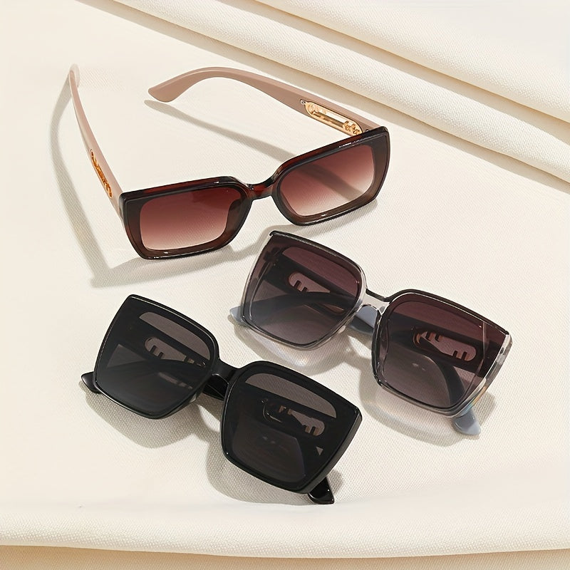 Large Square Sunglasses Casual Gradient UV400 Sun Shades