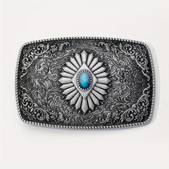 Western Carved Belt Buckle For Women & Men Vintage Jeans Accessories