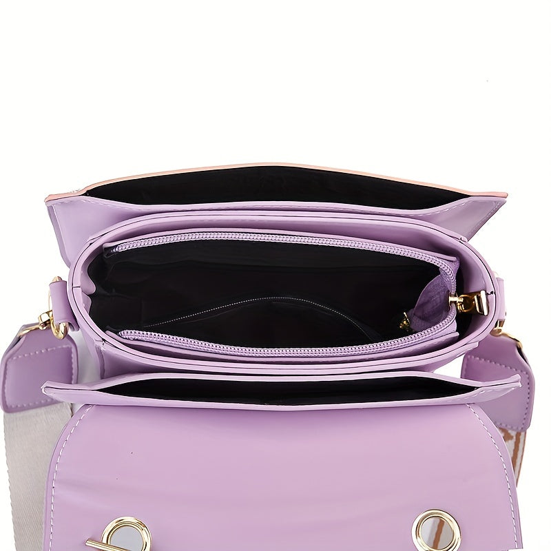 Flower Embossed Gradient Shoulder Bag