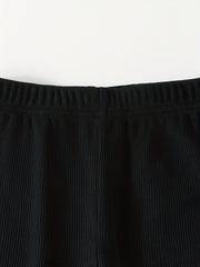 Girls Casual Bell Bottom Pants Stretch High Waist Flared Pants