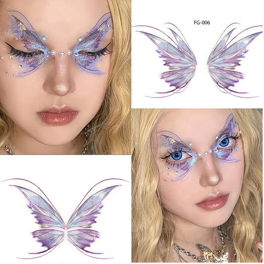 Butterfly Face Tattoo Sticker Glitter Eye Makeup Prom Glitter