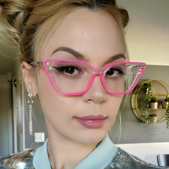 TR90 Cat Eye Light Blocking Glasses for Men Women