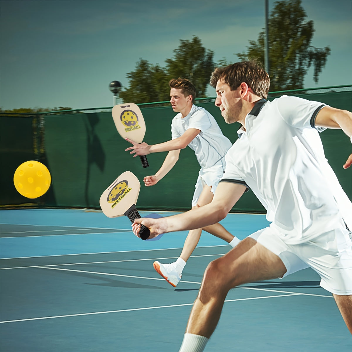 3pcs Lemon Yellow Pickle Ball for Competition
