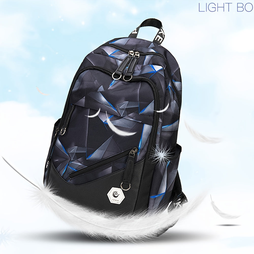 Water Resistant Nylon Backpack for Students with Adjustable Straps