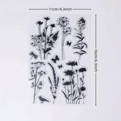 Flower Bouquet Clear Stamp for Card Making DIY Crafts